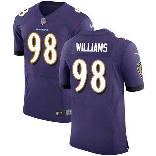 Nike Ravens #98 Brandon Williams Purple Team Color Men's Stitched NFL Vapor Untouchable Elite Jersey